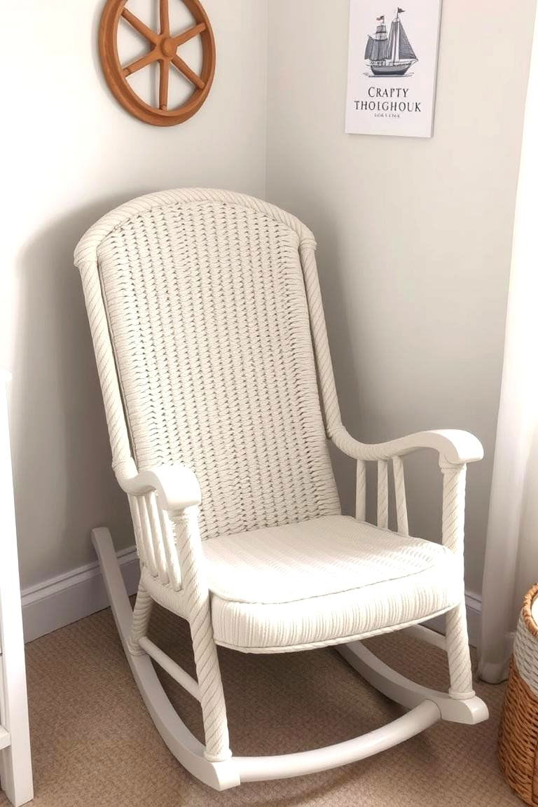 Nautical Inspired Rocking Chair - 24 Nautical Nursery Ideas