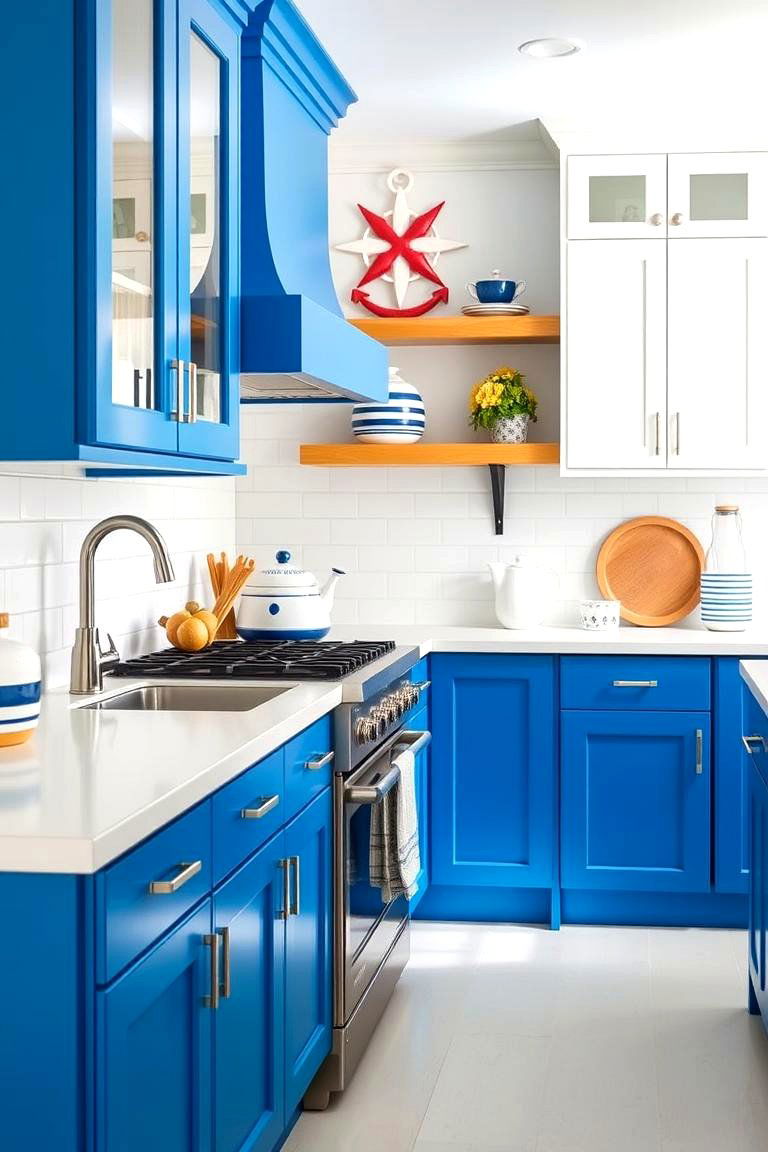 Nautical Kitchen Charm - 24 Blue and White Decor Ideas