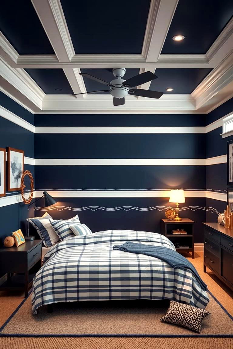 Nautical Navy and Crisp White - 24 Boys Room Paint Ideas