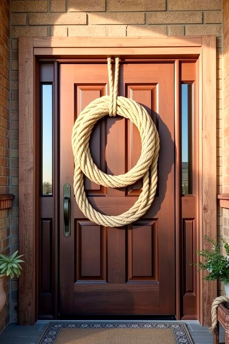 Nautical Rope Details - 24 Summer Front Door Decor Ideas