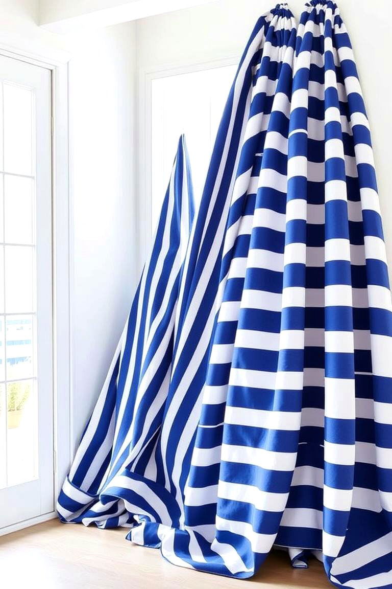 Nautical Striped Fabrics - 24 Nautical Decor Ideas