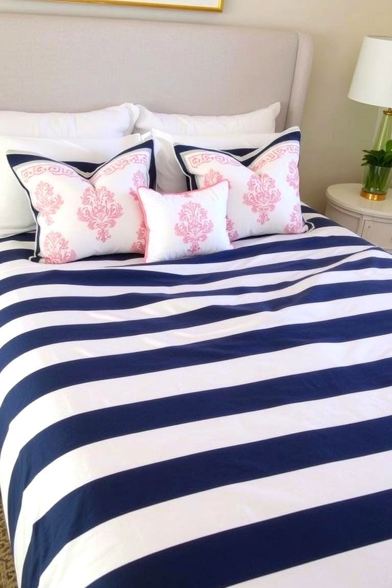 Nautical Stripes and Patterns - 24 Ocean-themed Bedroom Ideas