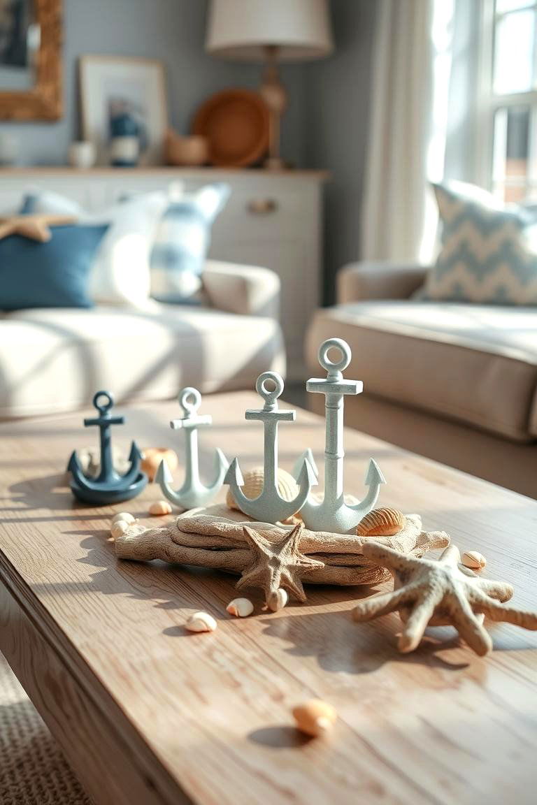 Nautical Themed Centerpiece - 24 Coffee Table Centerpiece Ideas