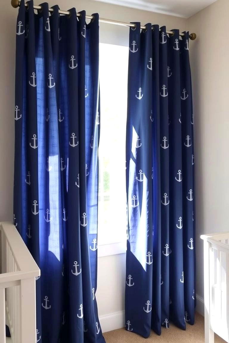 Nautical Themed Curtains - 24 Nautical Nursery Ideas