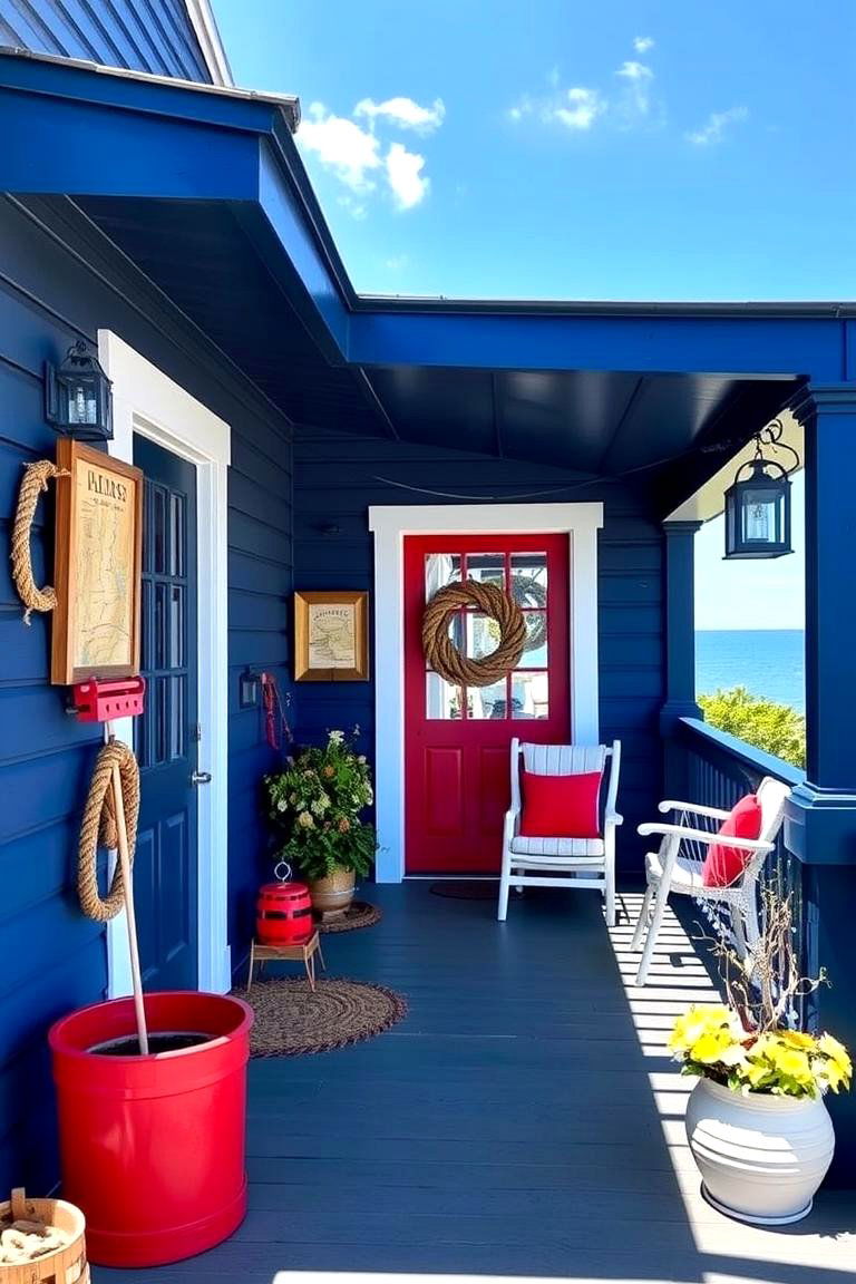 Nautical Themed Decor Porch - 24 Small Cape Cod Front Porch Ideas