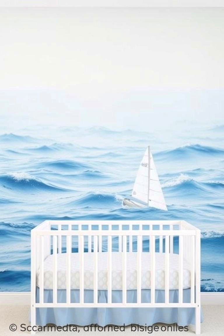 Nautical Wall Murals - 24 Nautical Nursery Ideas