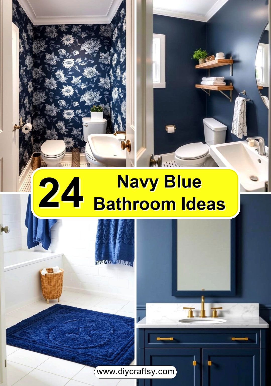 Navy Blue Bathroom Ideas