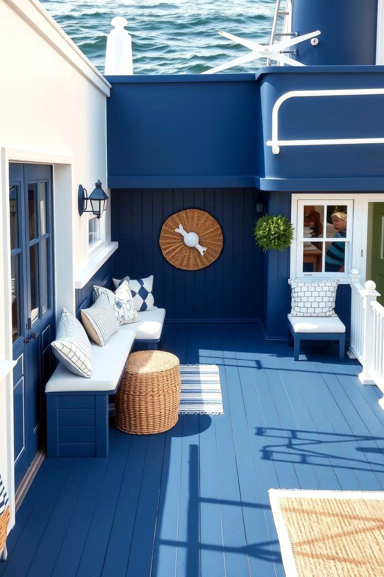 Navy Blue Nautical Deck - 24 Deck Color Ideas