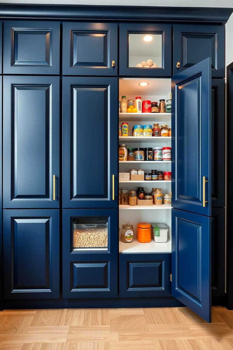 Navy Blue Pantry Cabinets - 24 Navy Blue Kitchen Cabinets Ideas