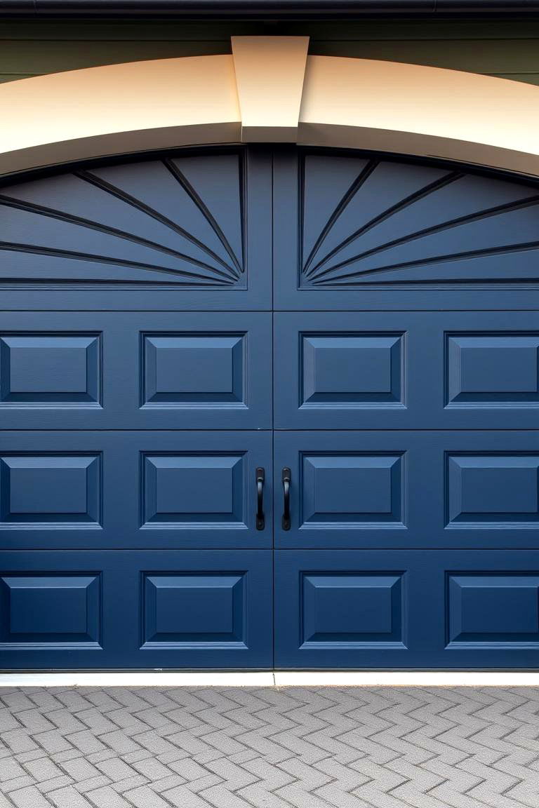 Navy Blue Refinement - 24 Garage Door Paint Ideas