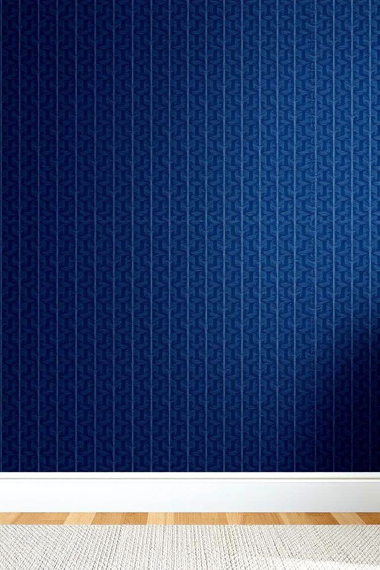 Navy Blue Wallpaper for Added Texture - 24 Navy Blue Bedroom Ideas