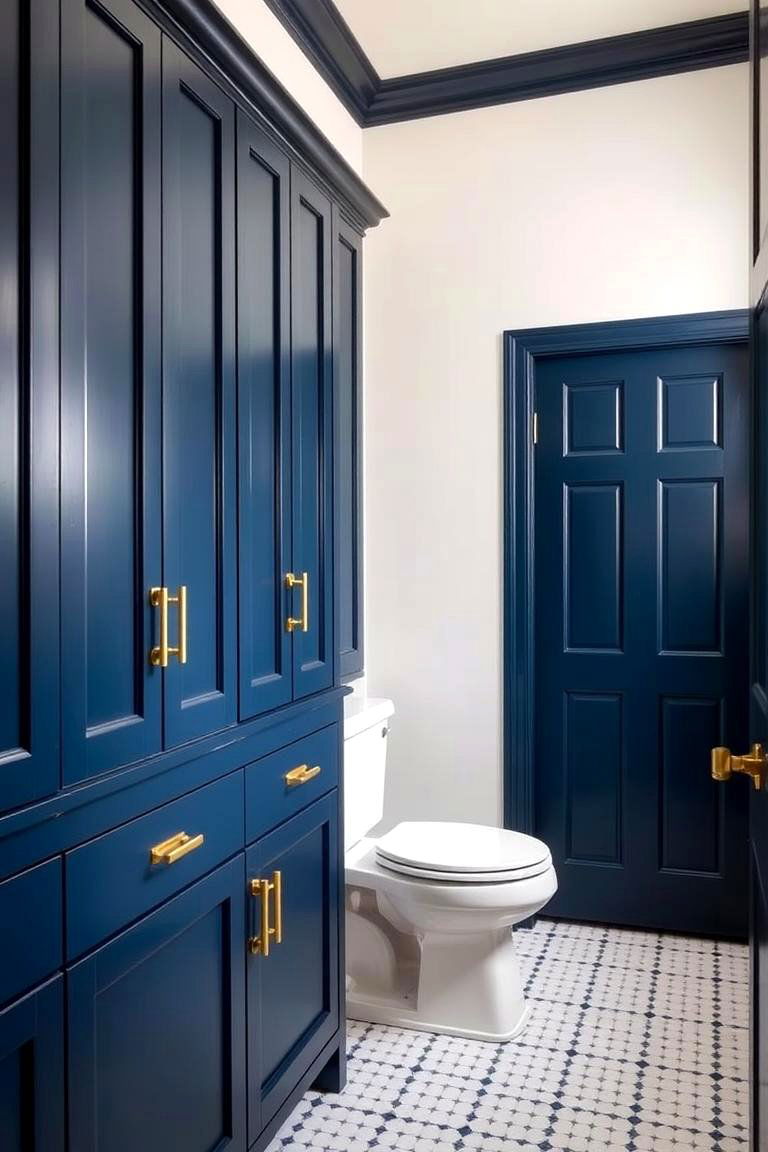 Navy Blue - 24 Bathroom Cabinet Color Ideas