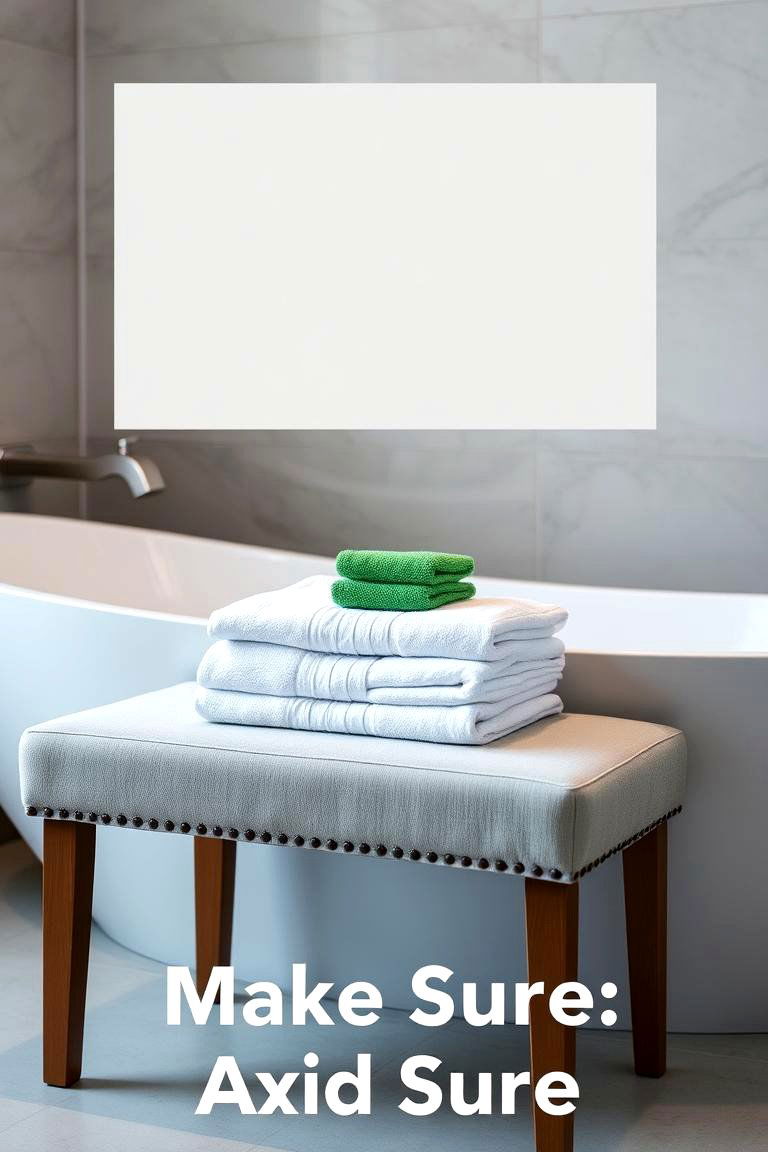 Neatly Folded on a Bench Practical Elegance - 24 Towel Display Ideas