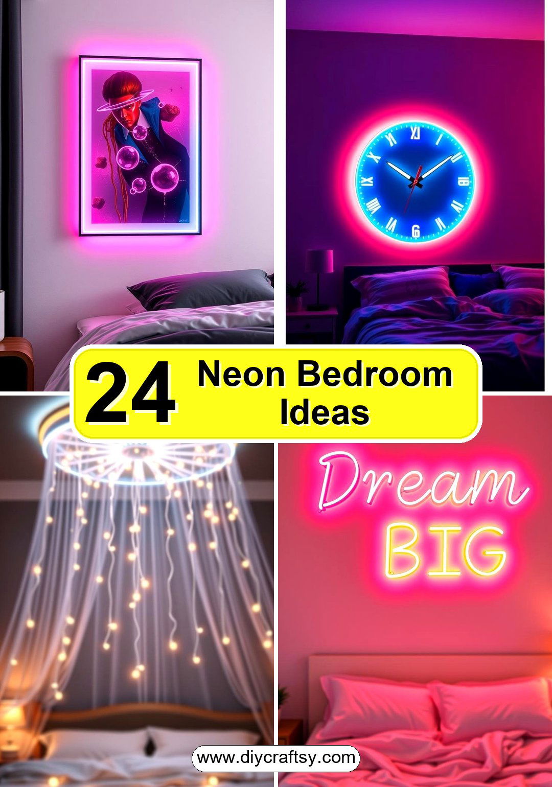 Neon Bedroom Ideas