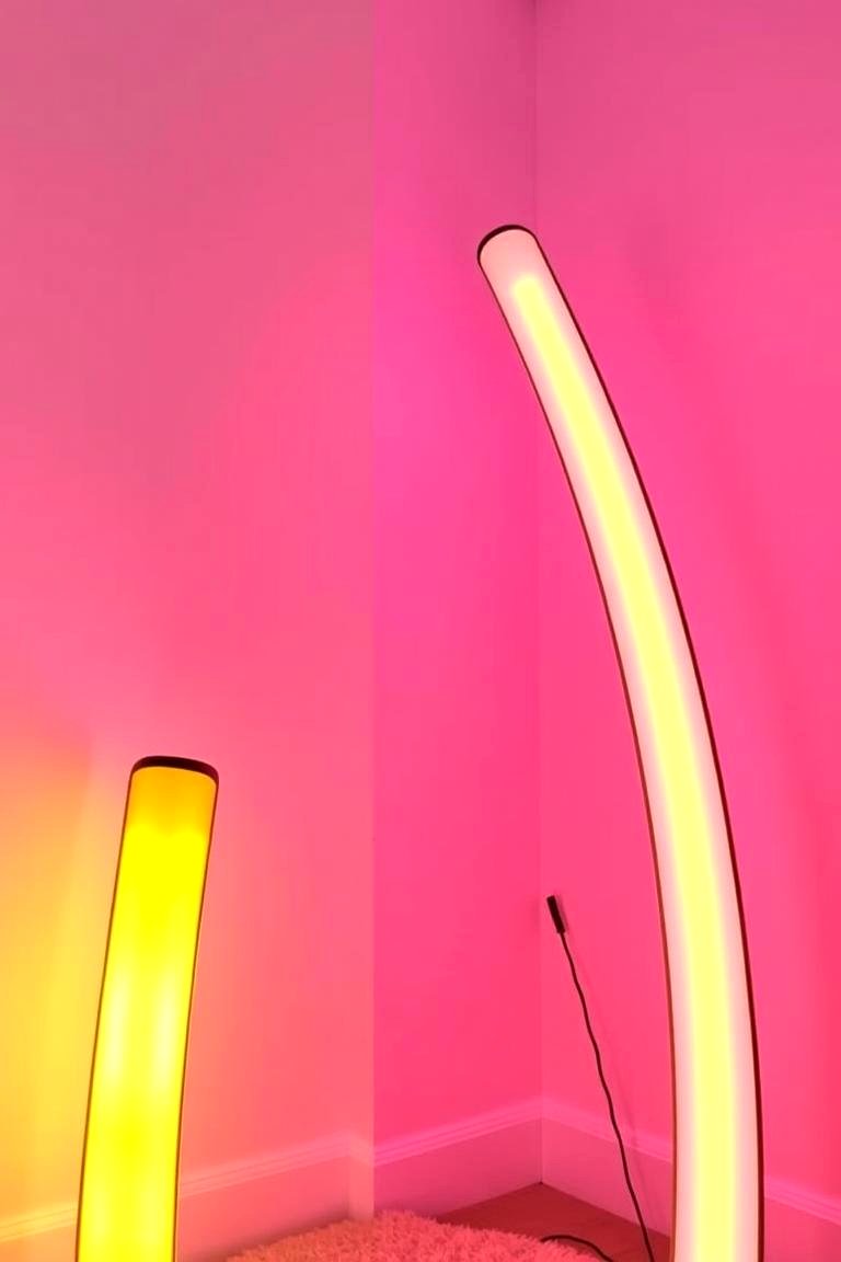 Neon Floor Lamps - 24 Neon Bedroom Ideas
