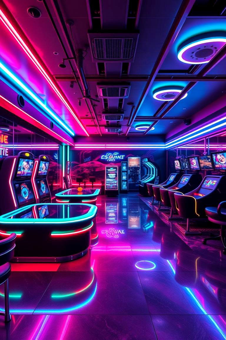 Neon Glow Effects - 24 Game Room Paint Ideas