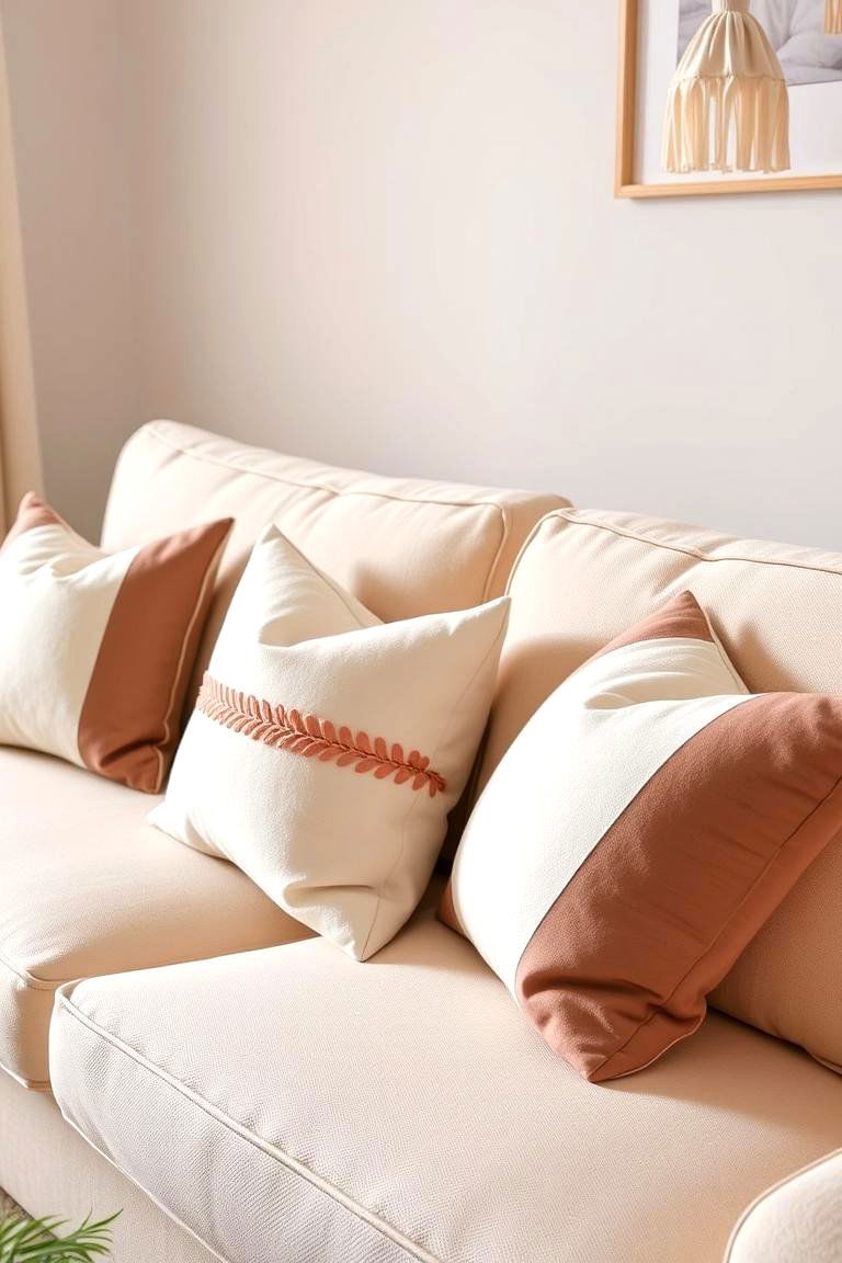 Neutral Color Blocked Accent Pillows - 24 Neutral Nursery Ideas