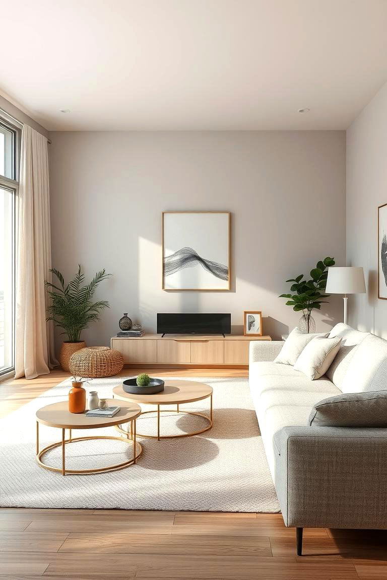 Neutral Color Harmony - 24 Scandinavian Living Room Ideas