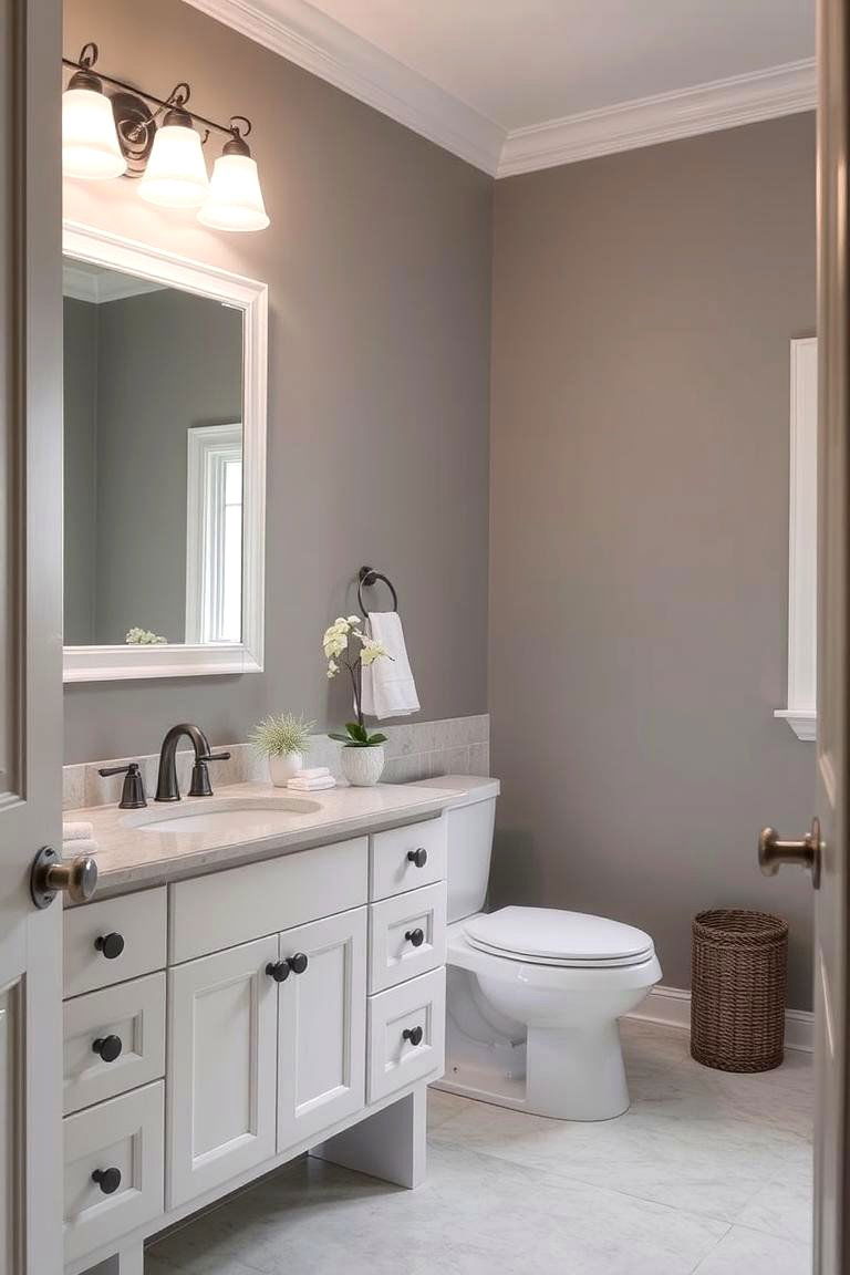 Neutral Color Palette - 24 Modern Farmhouse Bathroom Ideas