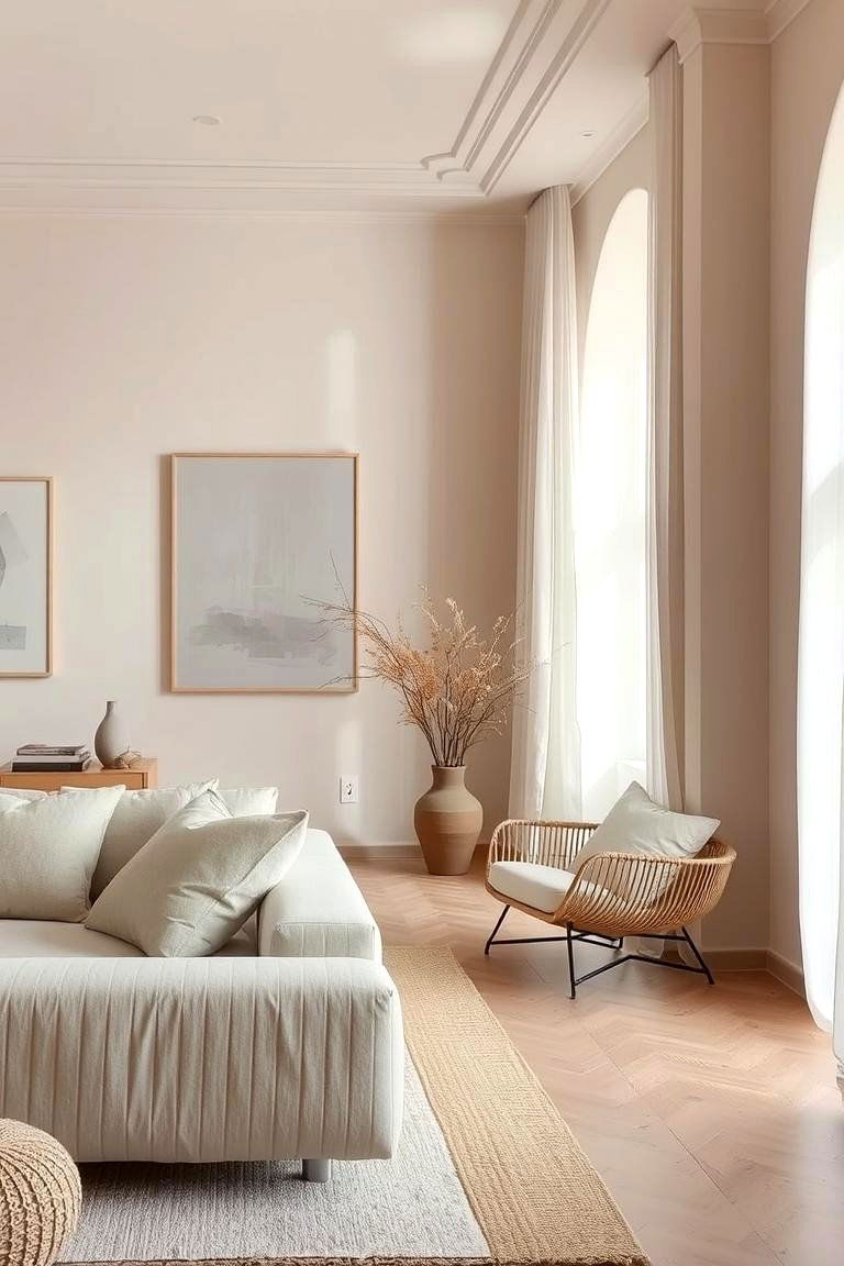 Neutral Color Palette for Calm Spaces - 24 Boho Farmhouse Decor Ideas