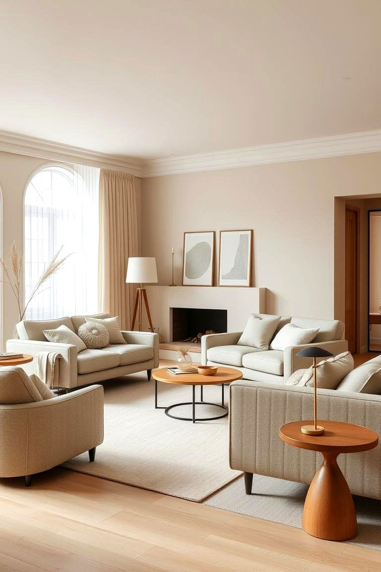 Neutral Harmony - 24 Aesthetic Living Room Ideas