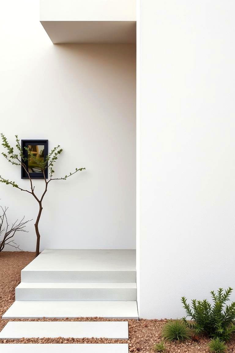Neutral Palette Accents - 24 Minimalist House Exterior Ideas