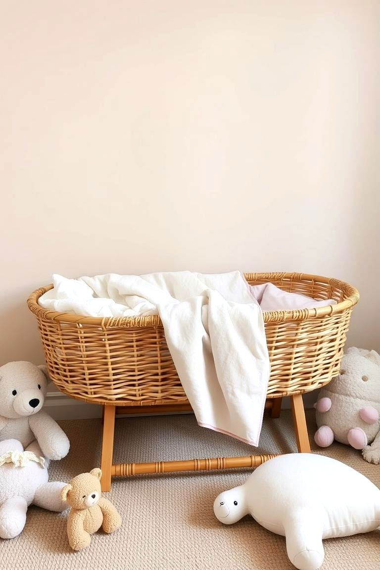 Neutral Rattan Bassinet - 24 Neutral Nursery Ideas