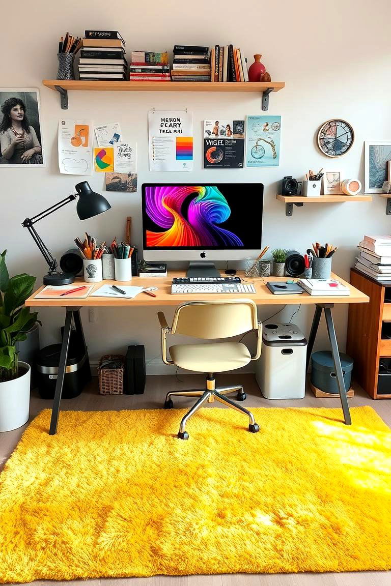 Neutral Tone Rug - 24 Office Rug Ideas