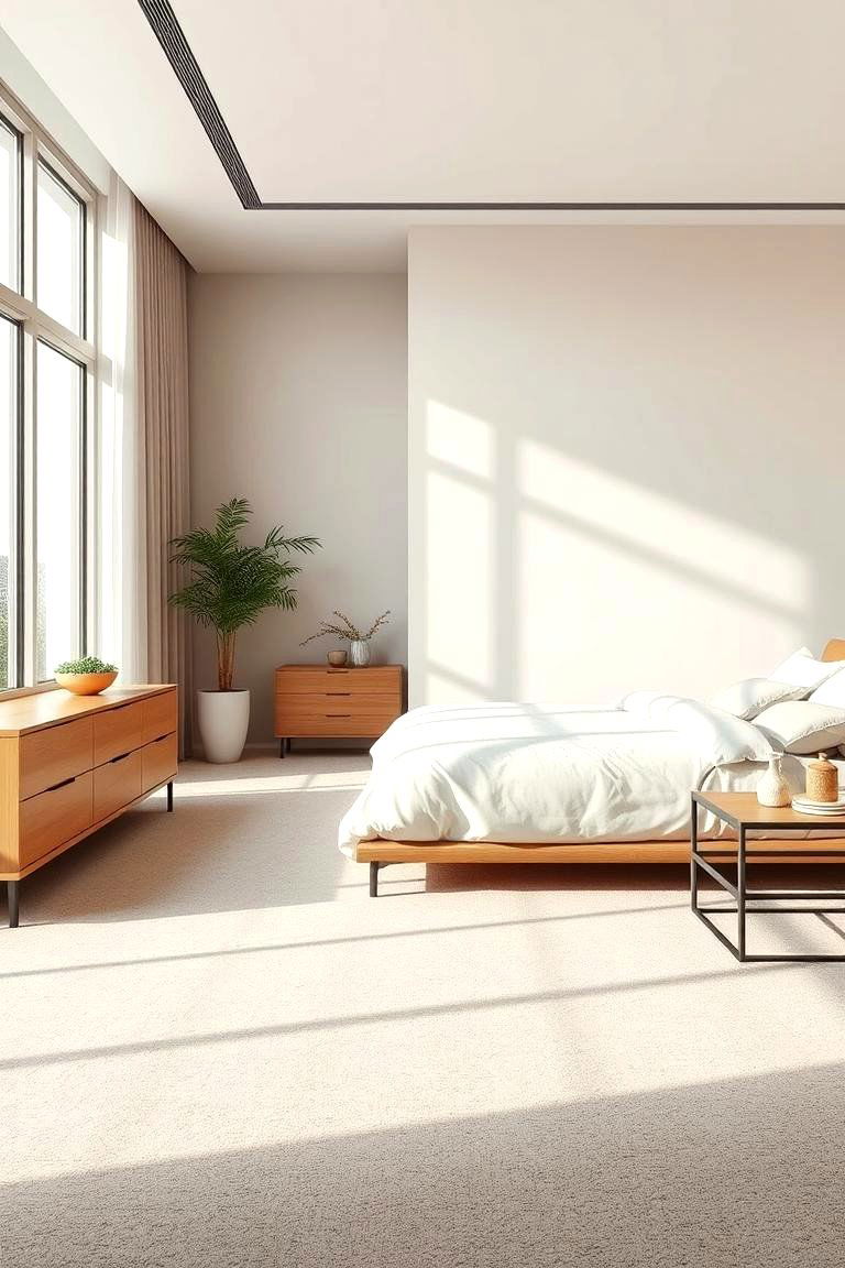Neutral Toned Carpet - 24 Bedroom Carpet Ideas