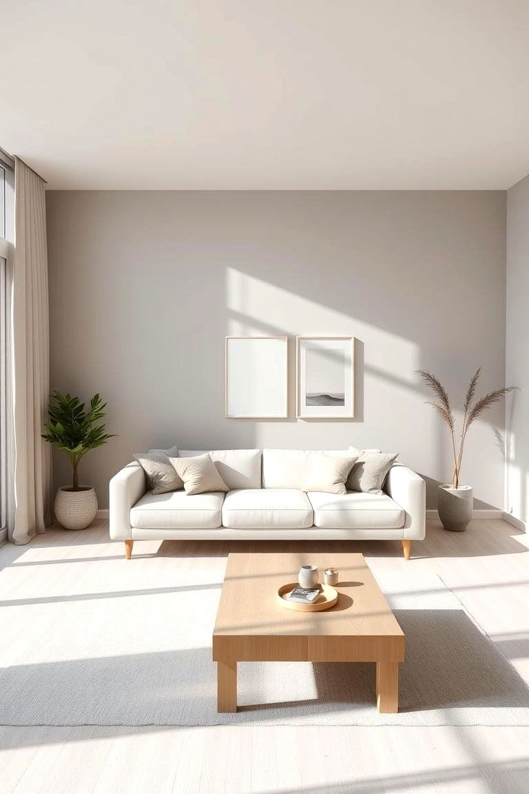 Neutral Tones for a Soothing Ambience - 24 Minimalist Living Room Ideas