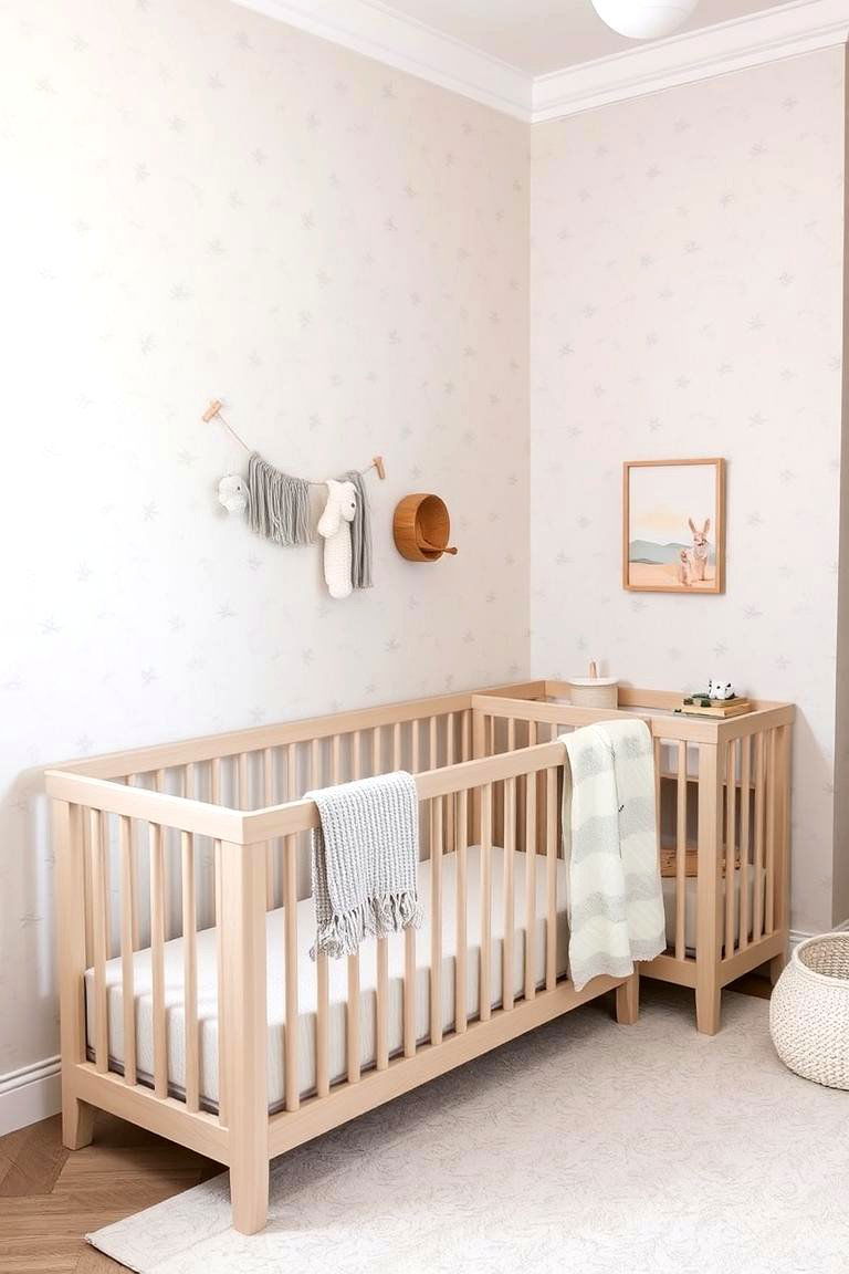 Neutral Wallpaper with Subtle Patterns - 24 Neutral Nursery Ideas
