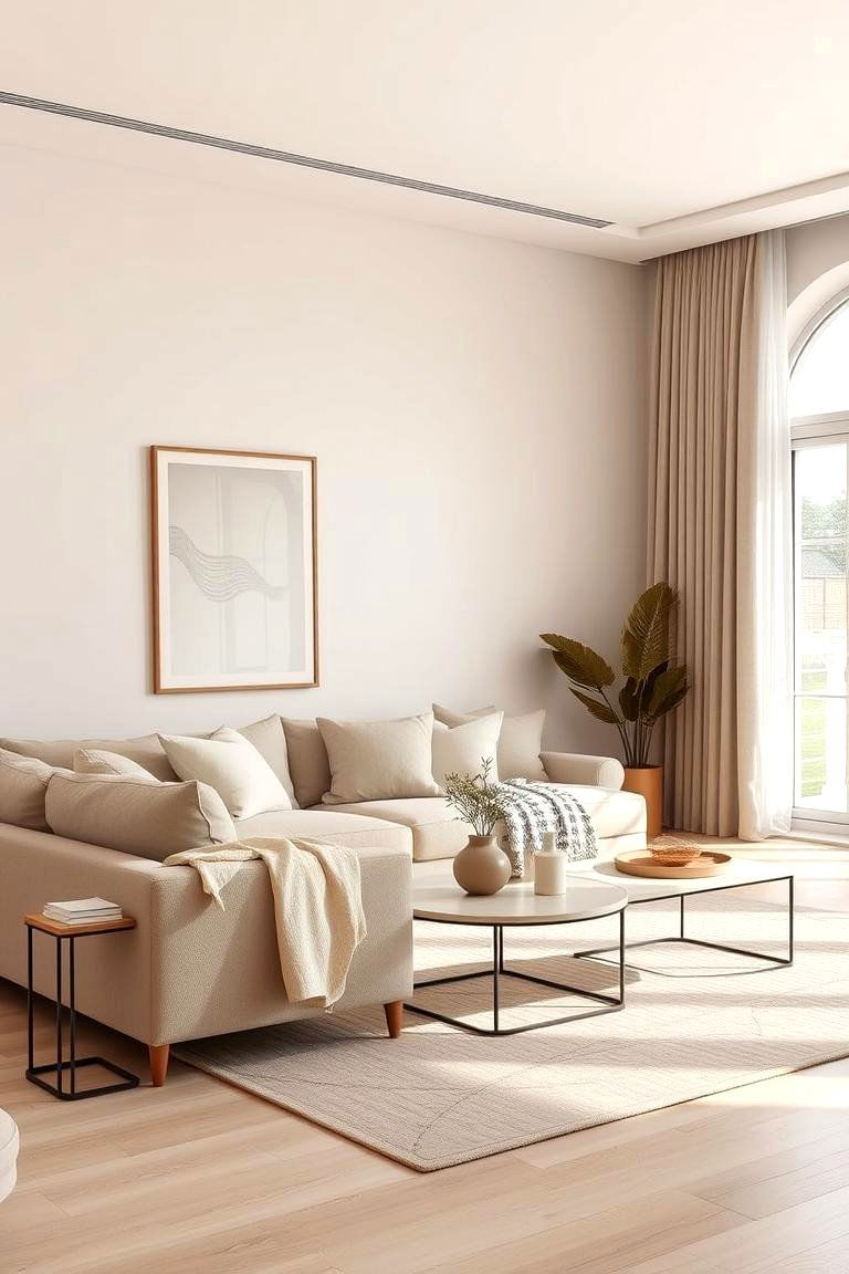 Neutral and Warm Color Palette - 24 Neutral Boho Living Room Ideas