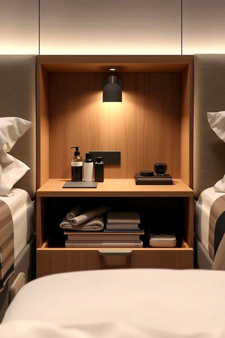 Nightstand Organizers with Drawers - 24 Bedroom Storage Ideas
