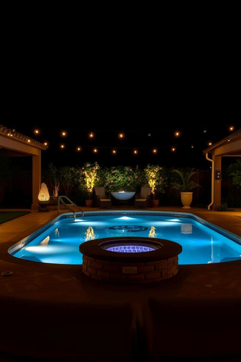 Nighttime Illumination Focus - 24 Pool Patio Ideas