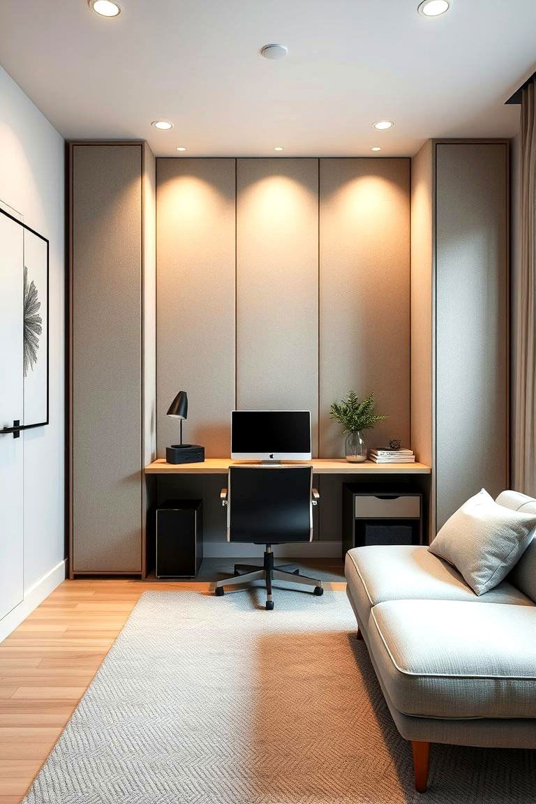 Noise Reduction Strategies - 24 Small Home Office Ideas