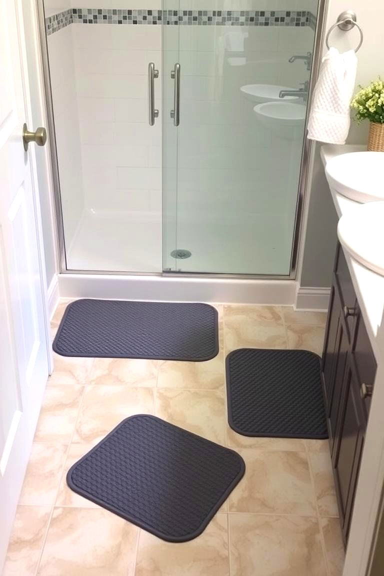 Non Slip Mats for Safety - 24 Guest Bathroom Ideas