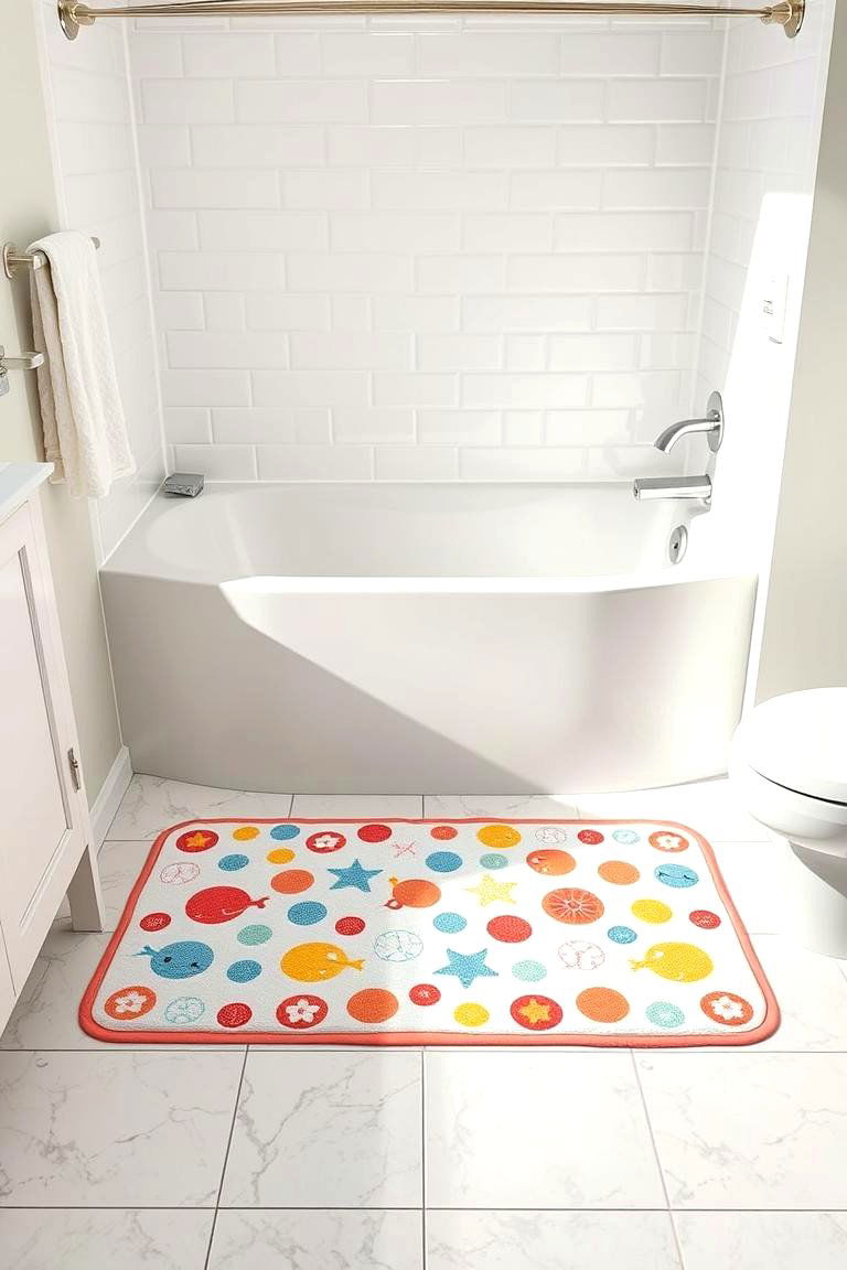 Non Slip Rugs and Mats - 24 Kids Bathroom Ideas