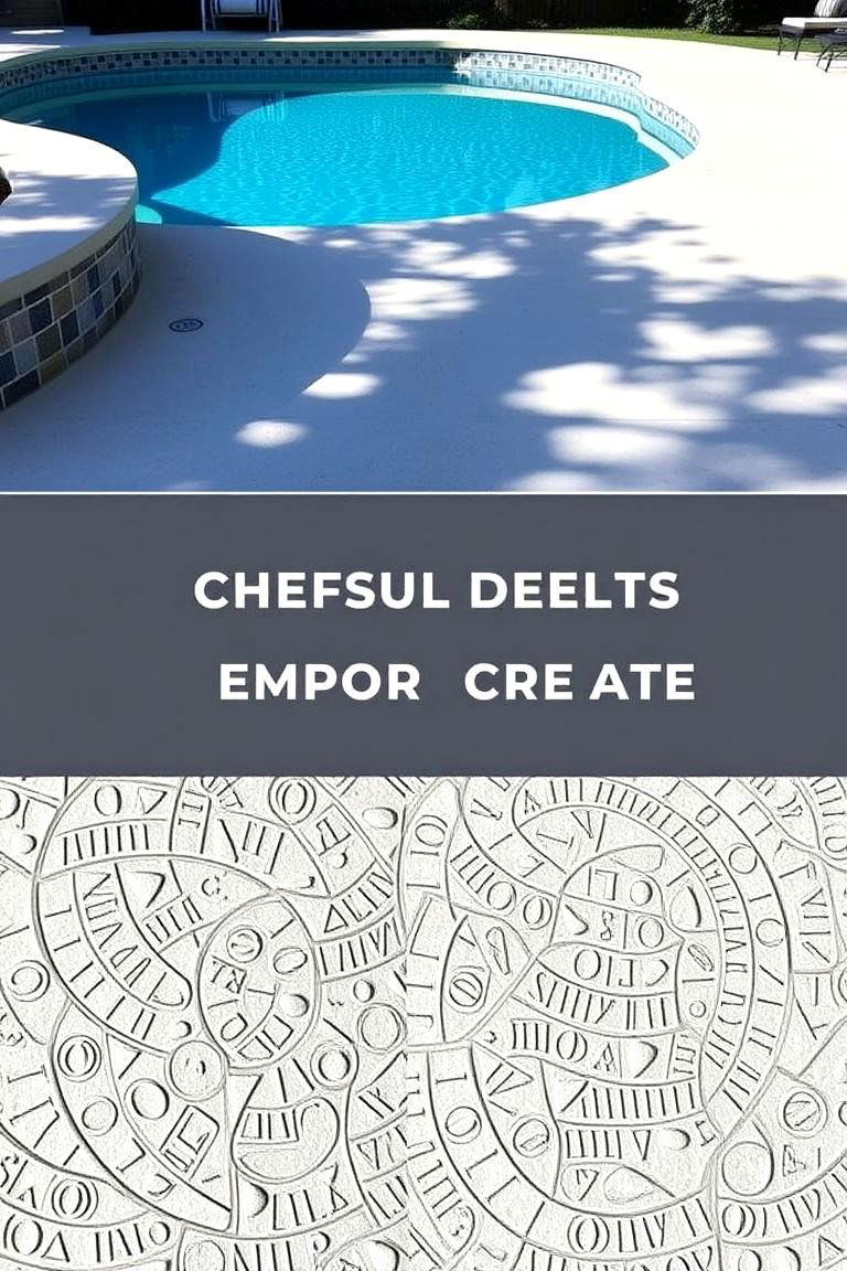 Non Slip Safety Finishes - 24 Concrete Pool Deck Ideas