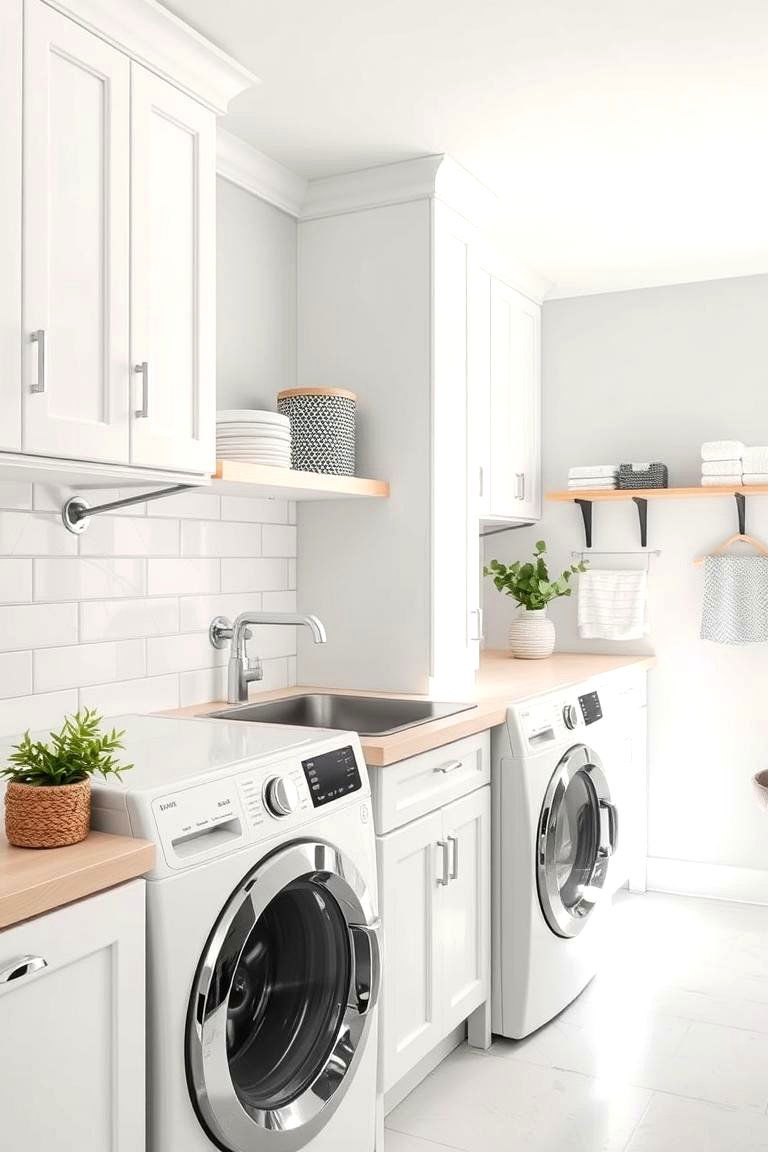 Non Toxic Paint Applications - 24 Green Laundry Room Ideas