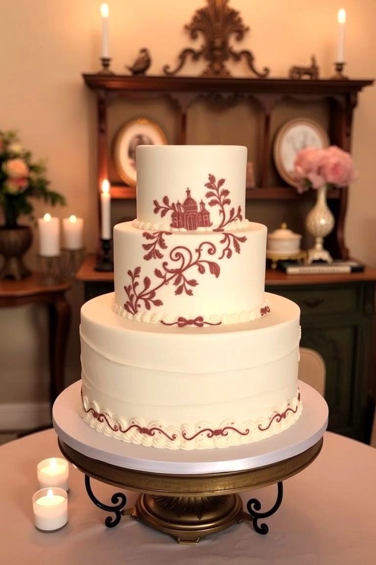Nostalgic Cake Designs - 24 Vintage Wedding Ideas