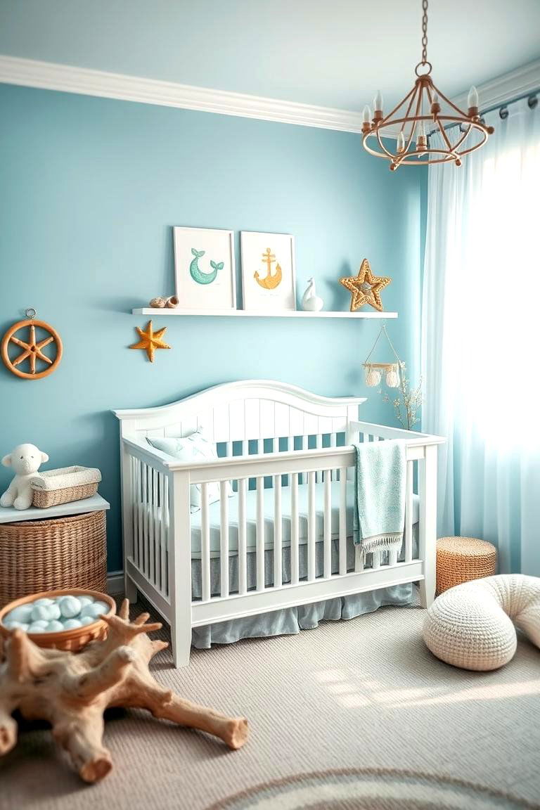 Ocean Breeze Nursery - 24 Nature Themed Nursery Ideas