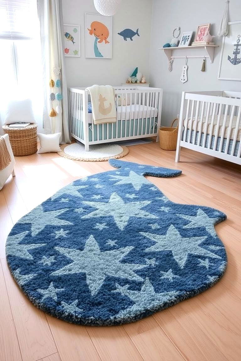 Ocean Creature Comfort Rug - 24 Ocean-themed Nursery Ideas