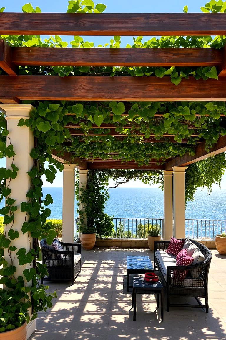 Ocean View Pergola - 24 Coastal Garden Ideas