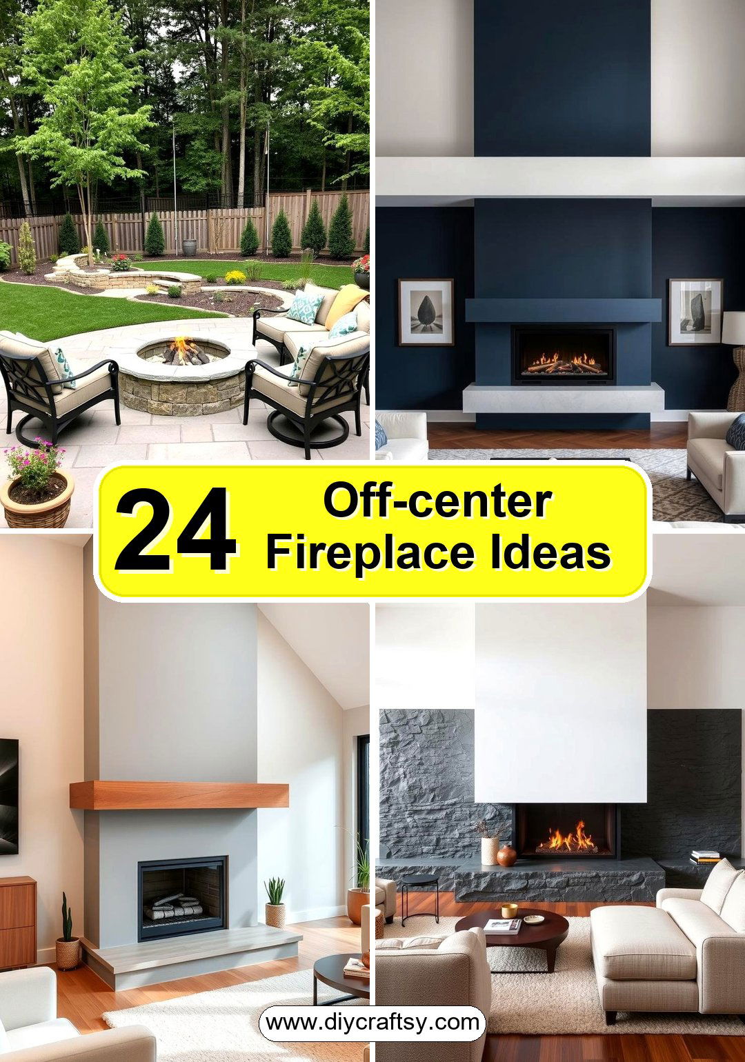 Off-center Fireplace Ideas