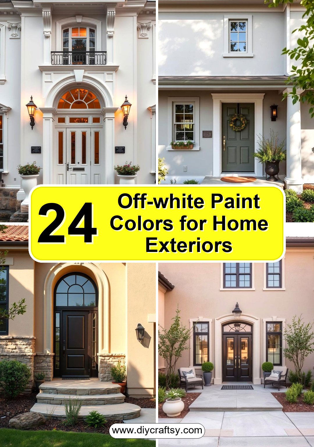 Off-white Paint Colors for Home Exteriors