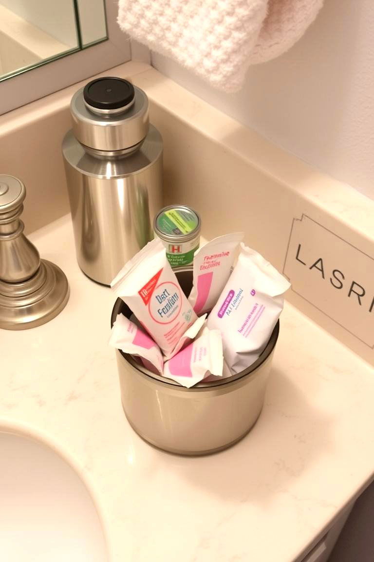 Offer Period Products Discreetly - 24 Guest Bathroom Ideas