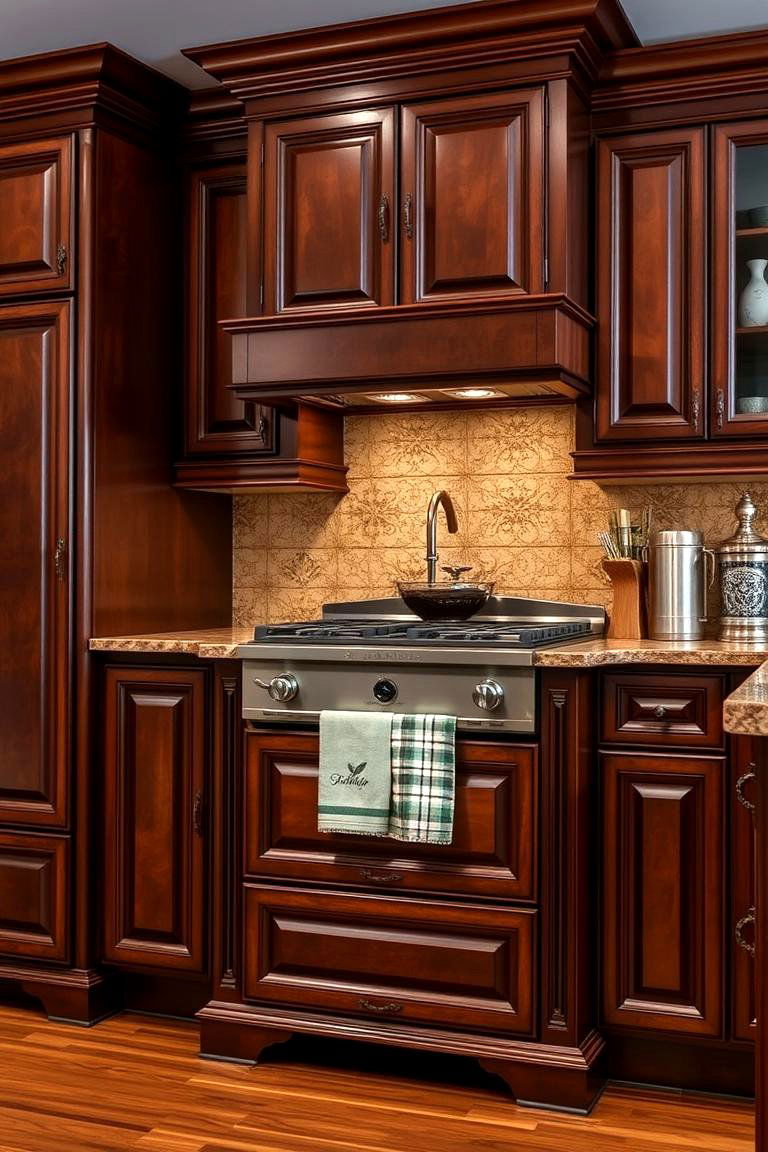 Offers a Sense of Tradition - 24 Natural Cherry Kitchen Cabinets