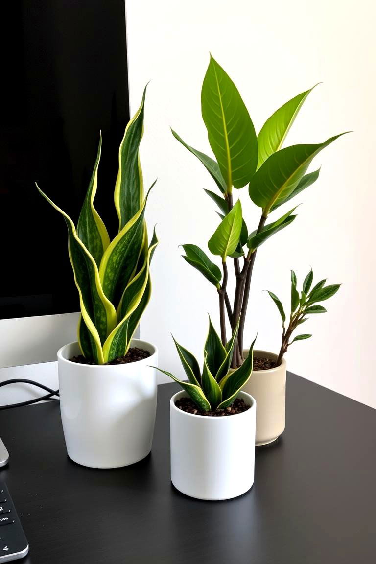 Office Desk Plant Duo - 24 Potted Plant Arrangement Ideas