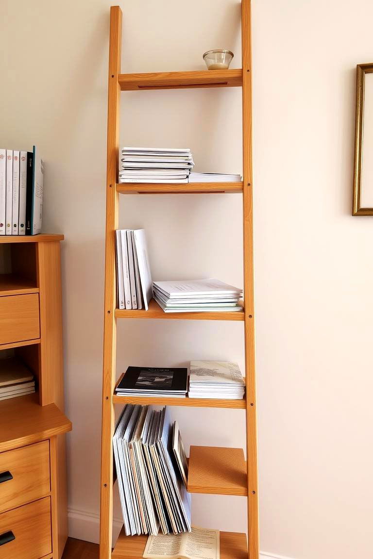 Office File Ladder - 24 Ladder Storage Ideas