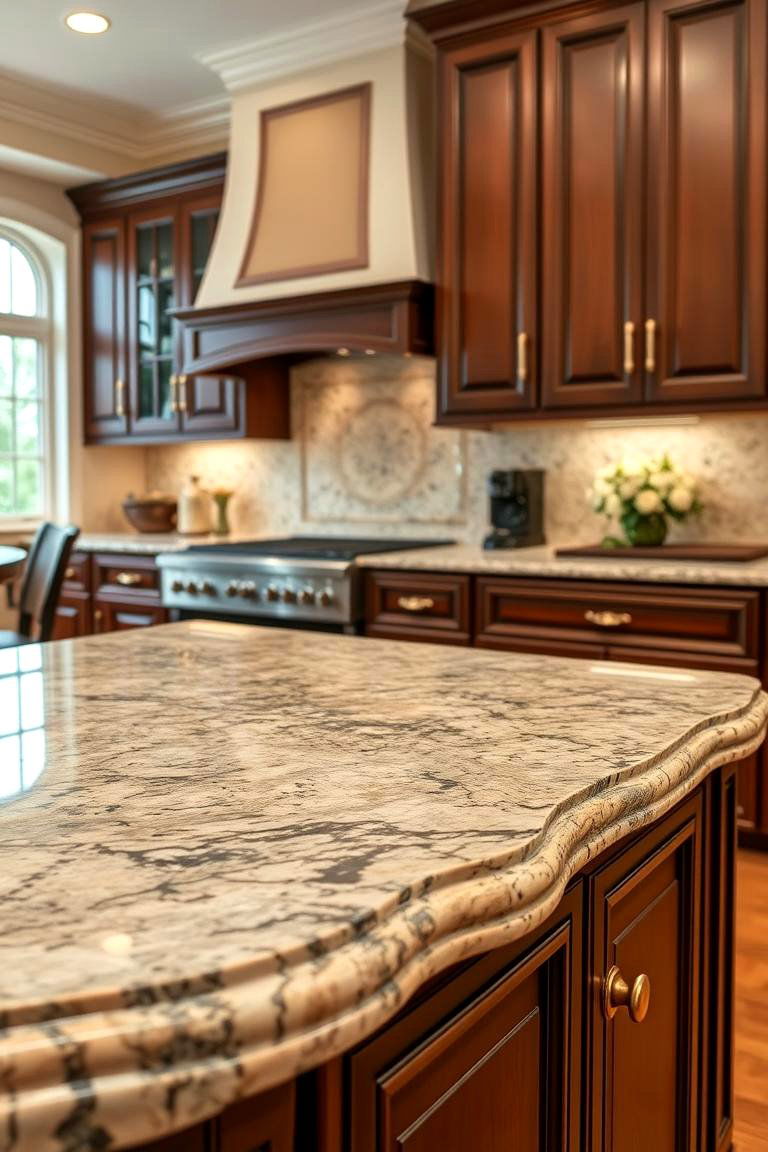 Ogee Edge for Elegance - 24 Granite Kitchen Countertop Ideas